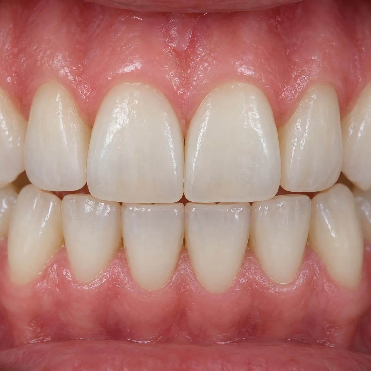 Ilustração criada com IA de dentes limpos, depois