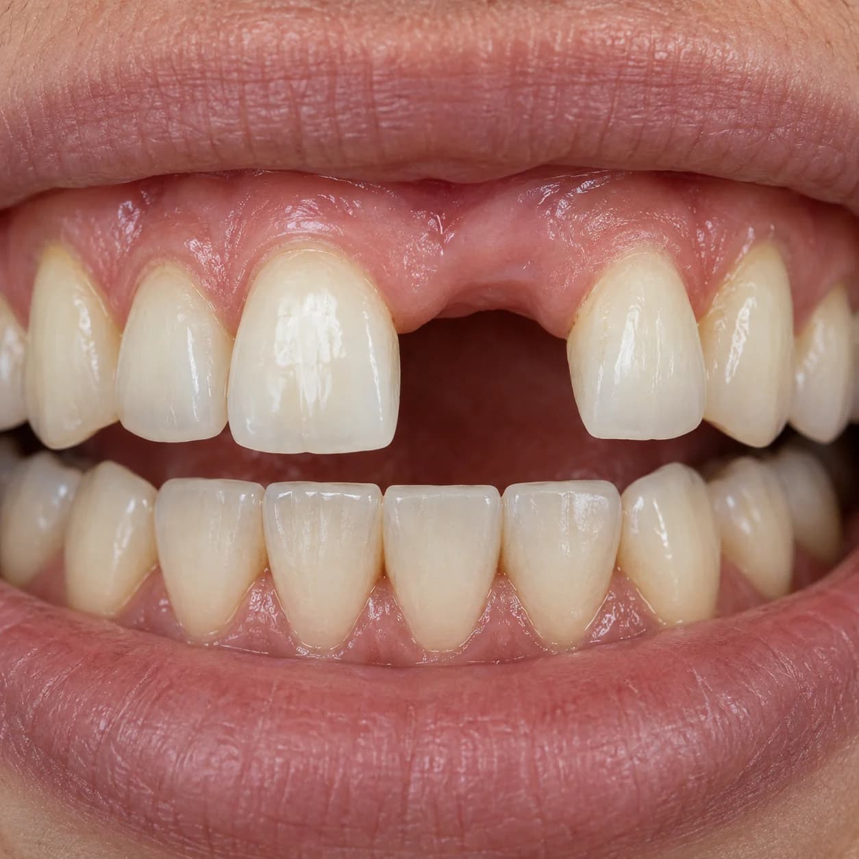 Ilustração criada com IA de um espaço sem dente, antes
